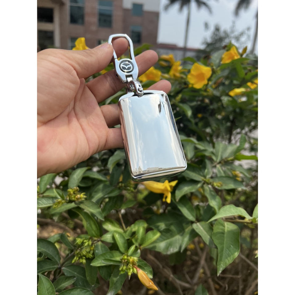 Ốp chìa khóa TPU Mạ Inox  xe Mazda3 New 2020, CX3,CX30 phiên bản 2021-2022