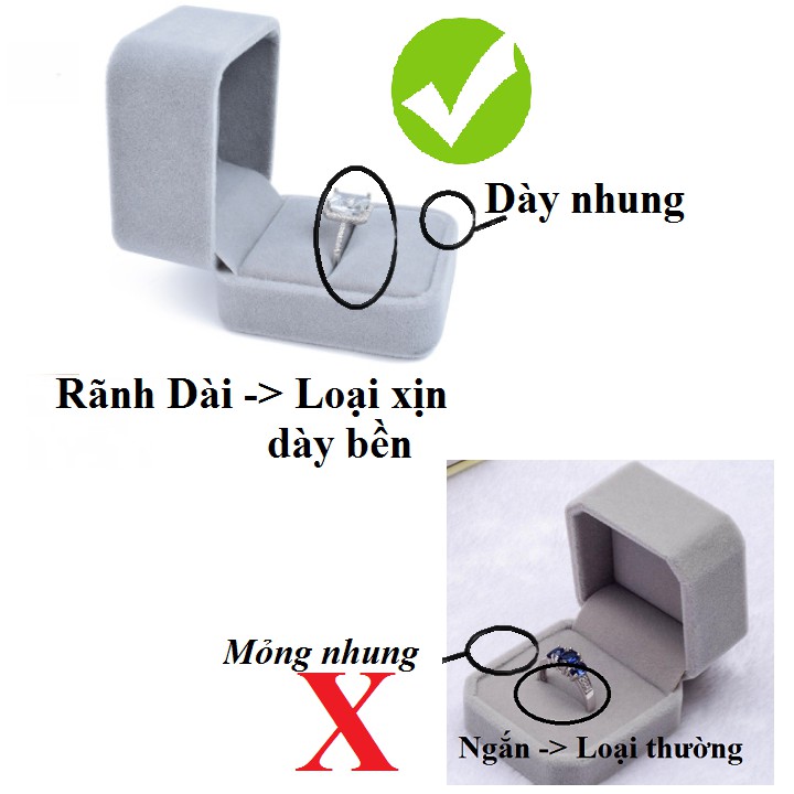 Combo sỉ 10 hộp nhung đựng trang sức hộp nhẫn mặt dây chuyền vòng tay. | BigBuy360 - bigbuy360.vn