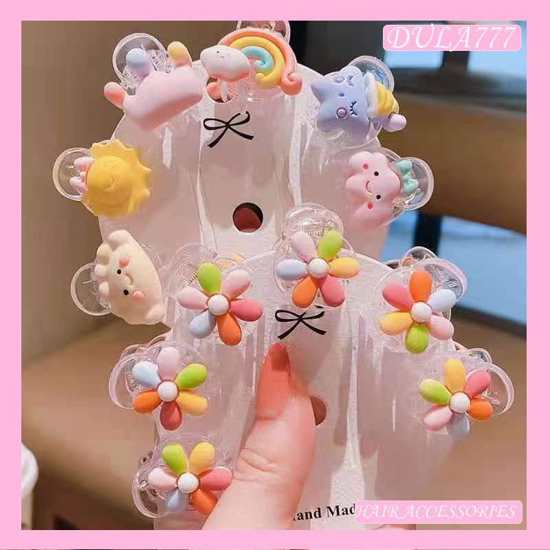 Set 6 Kẹp Tóc mini Nhiều Màu Dễ Thương Cho Bé Gái