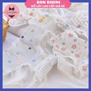 Quần Lót Nữ ❤️️FREESHIP❤️️ Quần Lót Nữ chống viêm mềm mại lên dáng sexy - Quần Lót gân tăm Set hoa anh đào mã 0744