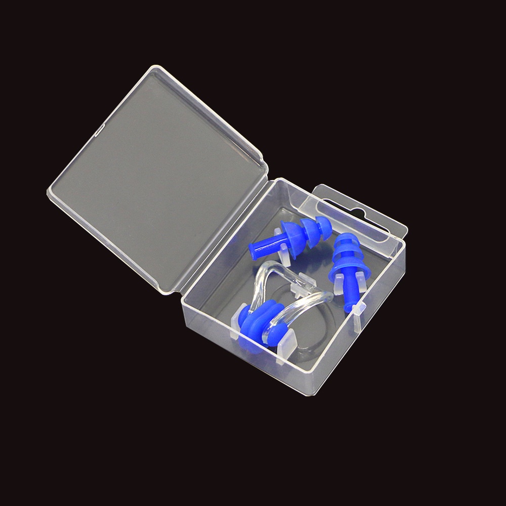 1 Bộ Nút Bịt Tai Và Kẹp Mũi Bằng Silicone Chống Nước Có Thể Tái Sử Dụng Cho Người Lớn Và Trẻ Em