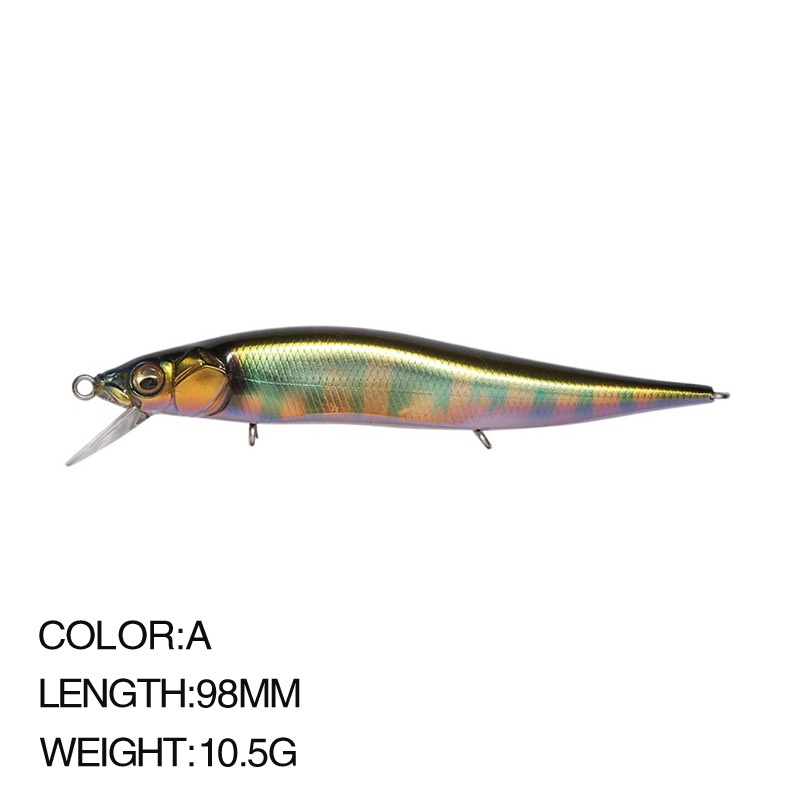 Mồi câu cá giả lure Suspend Minnow 10.5G / 98MM chuyên câu cá chẽm, vược , nhồng biển