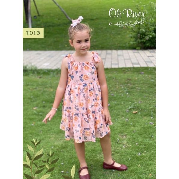 Váy đầm voan hoa 2 lớp Oli River xinh rất xinh