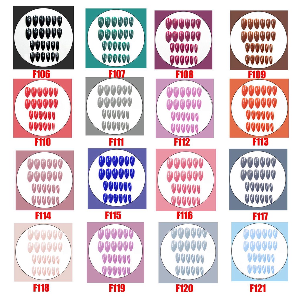 Hộp 24 Móng Tay Giả Trang Trí Nghệ Thuật