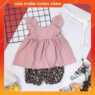 Set áo đũi quần hoa cho bé gái