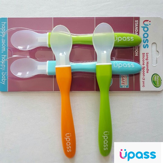 THÌA ĂN DẶM SILICONE SIÊU MỀM CÁN DÀI UPASS UP3029Y