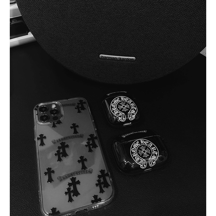 Ốp iphone Chrome Hearts cho các dòng máy  12, 12Pro , 12ProMax,  13, 13PRO, 13PROMAX, AIRPOD 1/2, PRO, 3, 14Promax