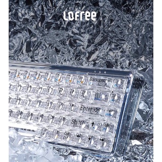 Bàn phím cơ không dây bluetooth Lofree phiên bản 1% trong suốt transparent chống nước có đèn LED chính hãng