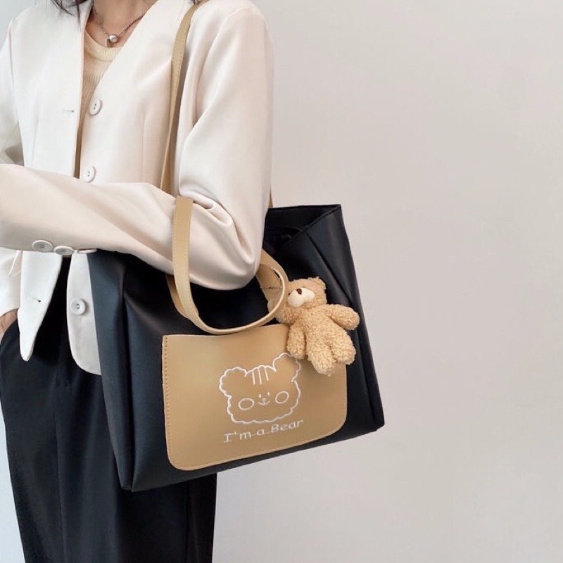 Túi xách nữ công sở đẹp tote da pu đee vừa A4 kẹp nách đeo vai đi học đi chơi thời trang cao cấp giá rẻ