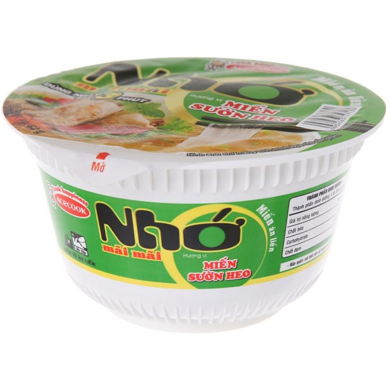 Thùng 12 tô phở, hủ tiếu nam vang, miến sườn heo, mì lẩu thái Nhớ Mãi Acecook