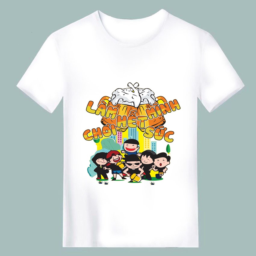 Áo nhóm lớp nam nữ dễ thương cho đồng đội làm hết mình chơi hết sức cotton co giản thoải mái