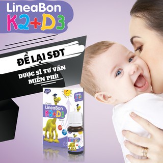 [Mua 2 tặng quà 70k] LineaBon K2+D3 - Bổ sung vitamin K2, D3. Tăng cường hấp thu canxi tối đa (Lọ 10ml)