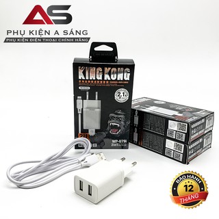 Sạc Bộ KingKong 2 Cổng WP- U79 Đa Dạng Cổng Cho IPhone, Samsung,Macbook,Oppo,..