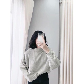Áo Nỉ Len Cổ lọ tay bo ( Có ảnh thật )