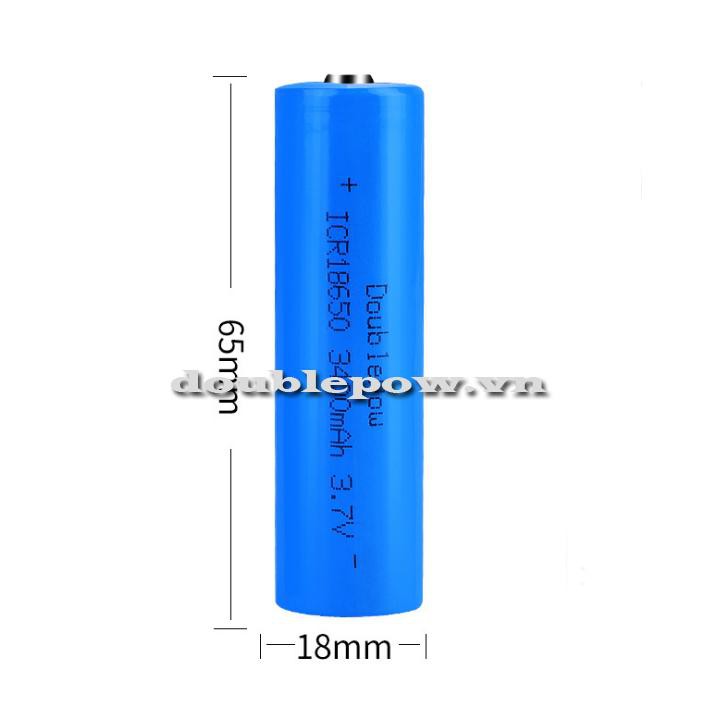 Cell pin sạc 18650 3.7V Doublepow dung lượng thực 3400mAh dùng cho sạc dự phòng, đóng pin các loại máy