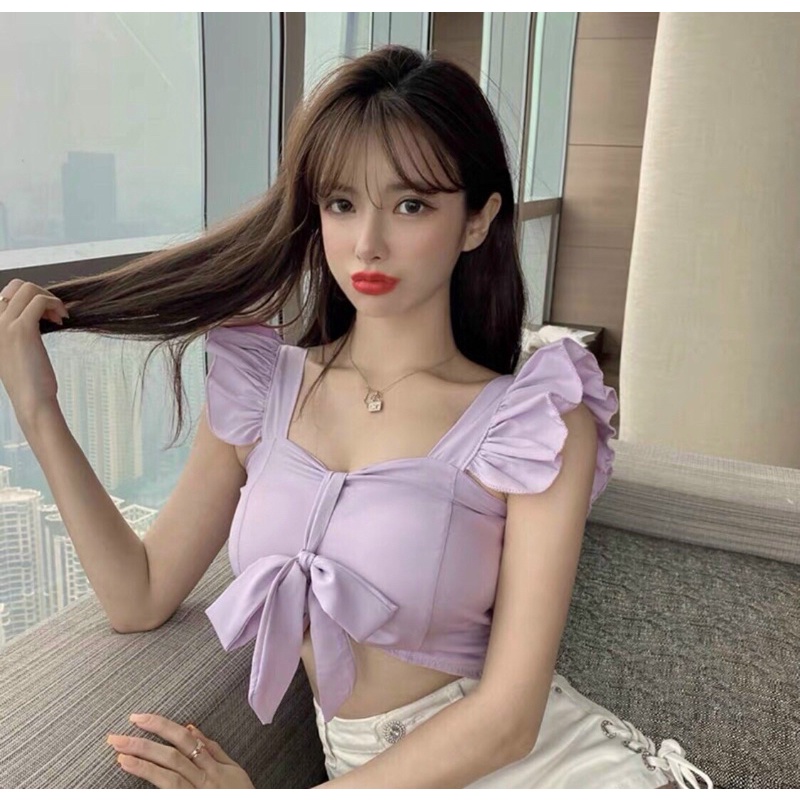 Áo Croptop Cánh Tiên Nhún Ngực