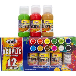 Màu Acrylic Win AC-01, màu vẽ trên mọi chất liệu