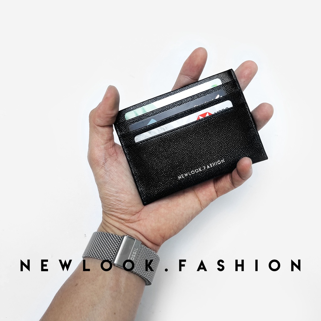 ★ VÍ ĐỰNG THẺ DA THẬT ( CARD HOLDER ) UNISEX NAM NỮ THỜI TRANG SIZE MINI NHỎ GỌN ( 6 ngăn thẻ )