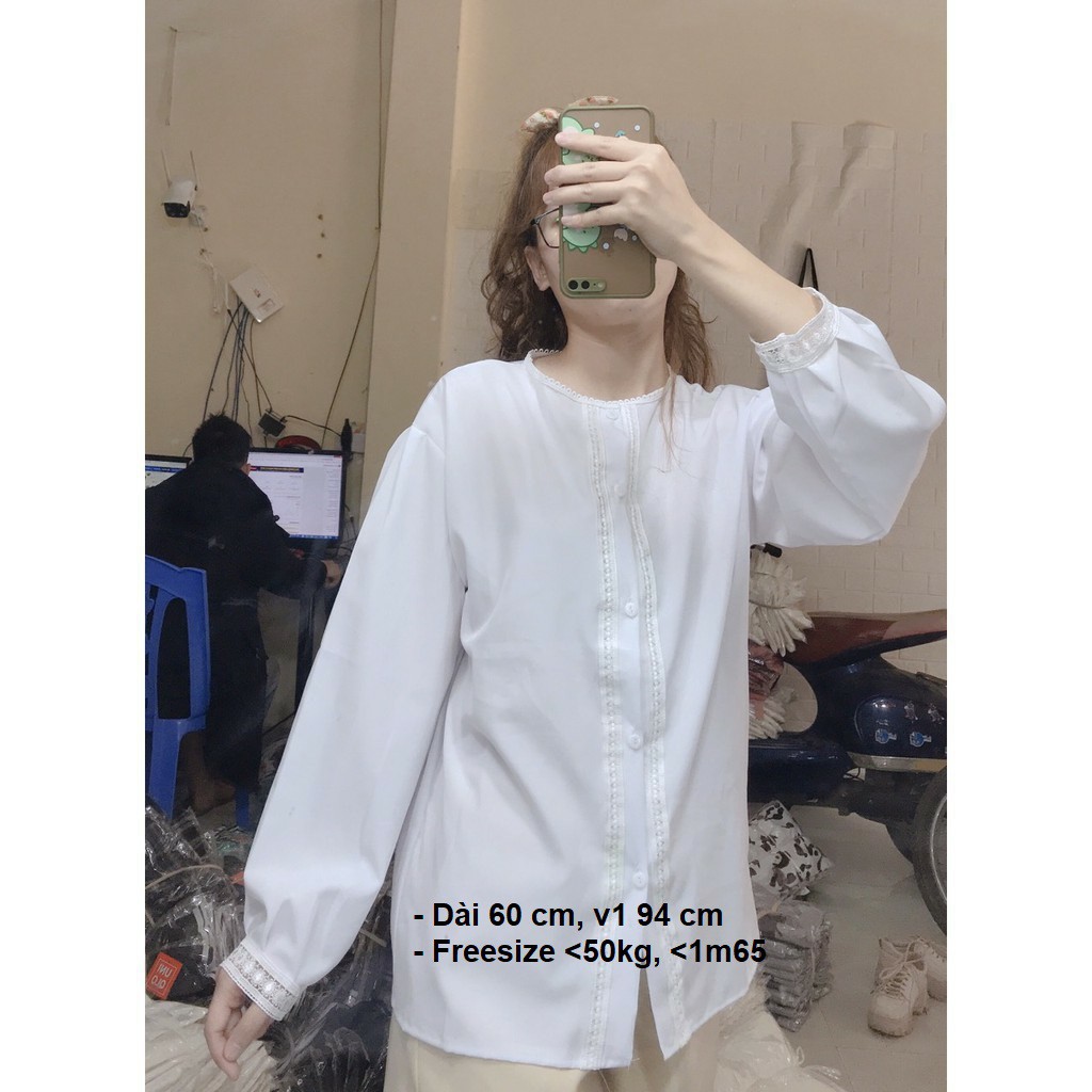 [Mã FAMAYWA giảm 10K đơn 50K] Áo Sơ Mi Nữ ☘FREESHIP☘ Áo Sơ Mi Trắng Tay Bồng Cực Xinh | BigBuy360 - bigbuy360.vn