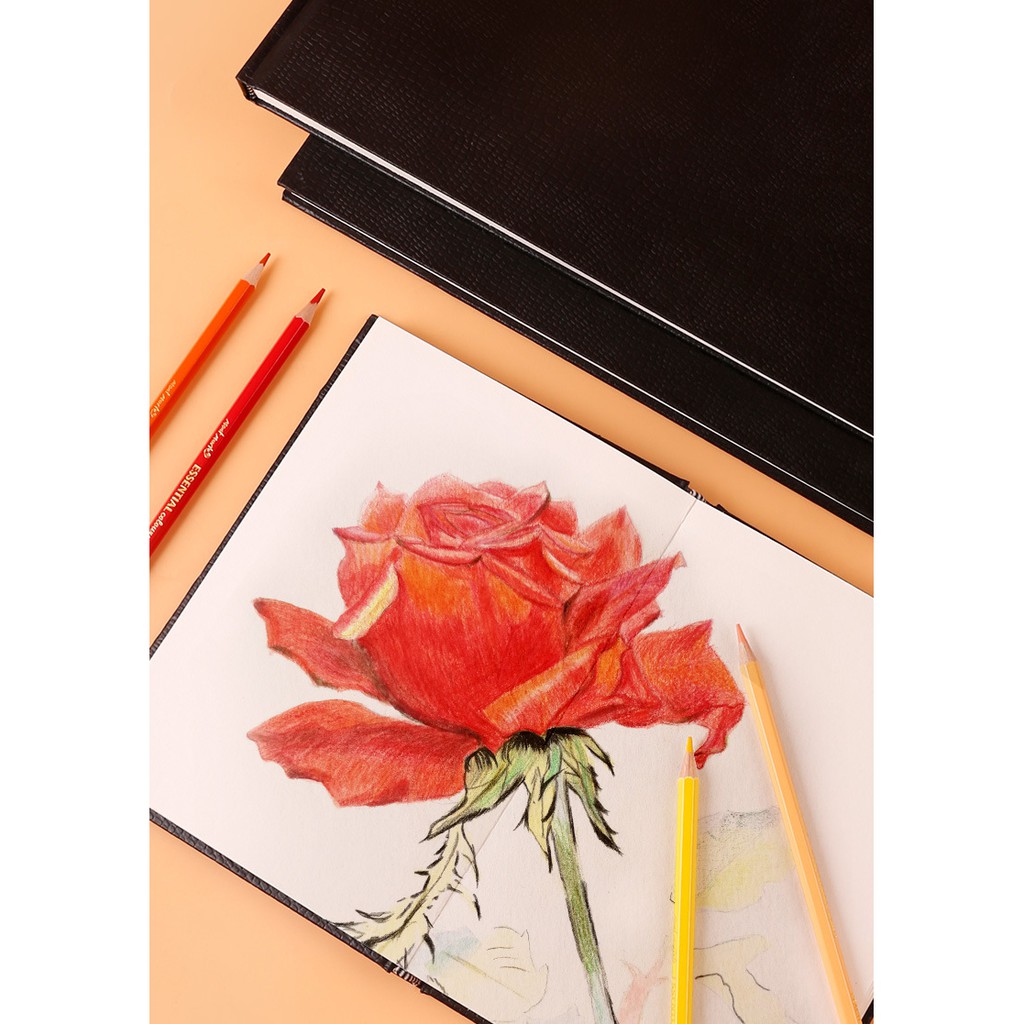Sổ Sketching Journal Mont Marte - Sổ vẽ Ký Họa, Phác Thảo Bìa Giả Da -100 Trang