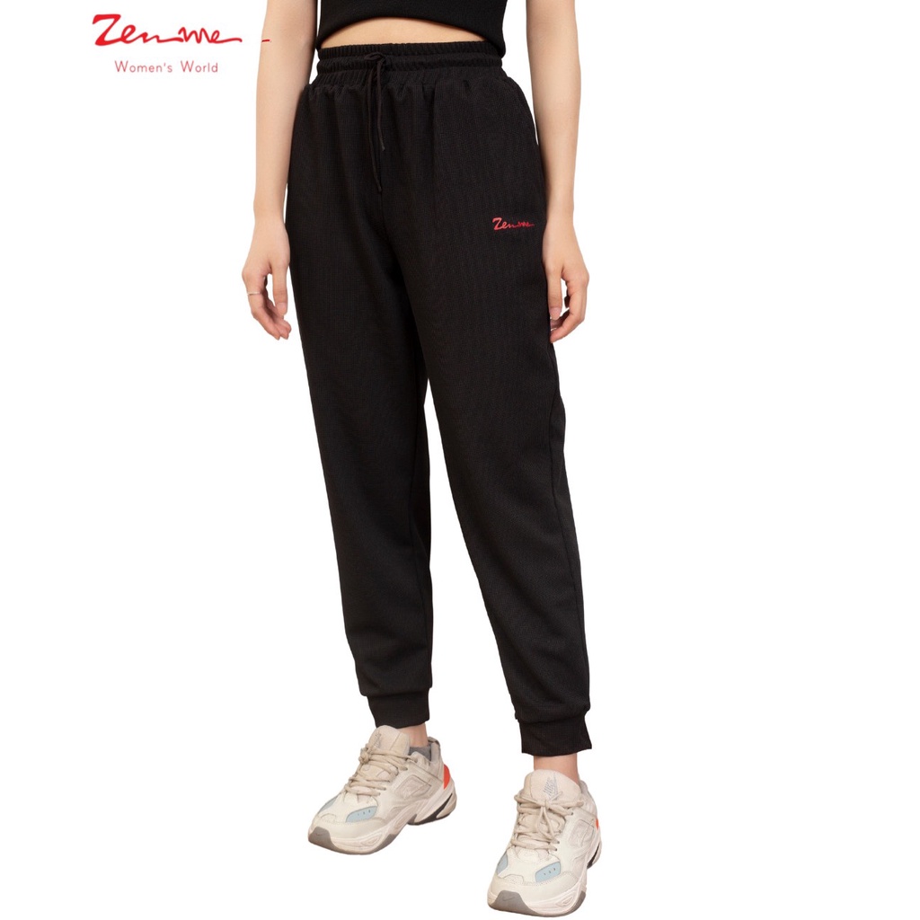 Quần jogger nữ Zen Me ống bo năng động vải hạt ngô dày dặn thu đông cạp chun ôm dáng