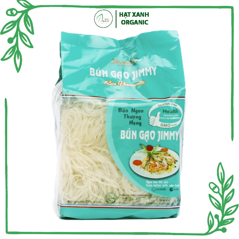 Bún Gạo Lứt Jimmy - Bún Gạo Trắng Jimmy - Bún Bò Huế Jimmy gói 250 gram