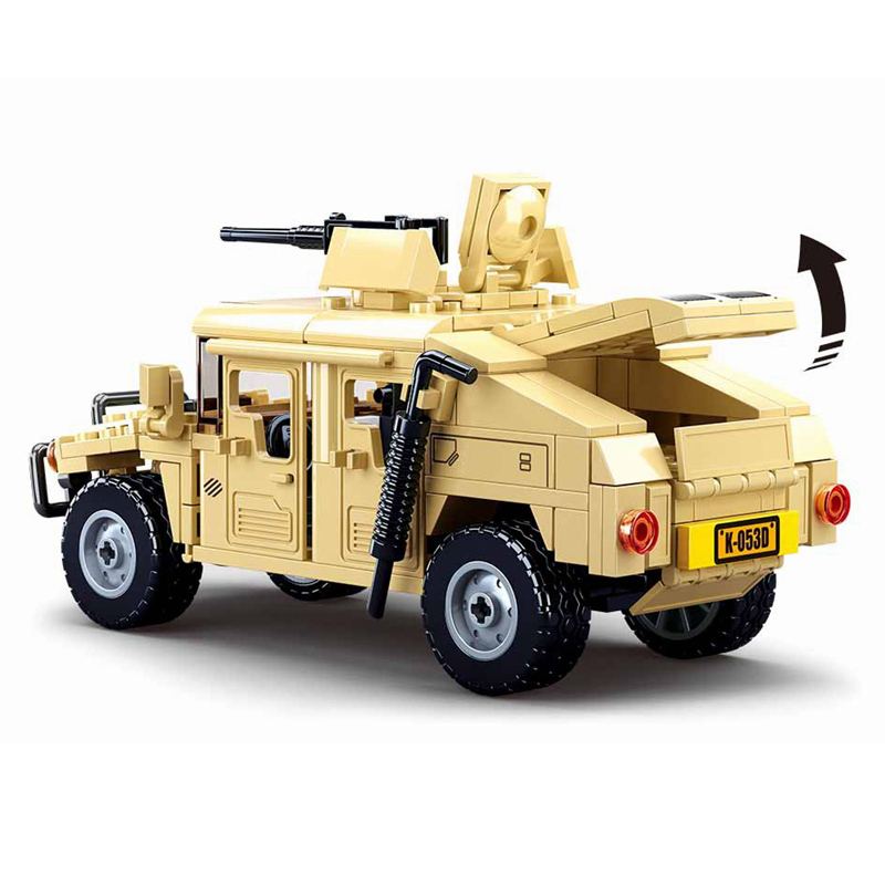 SLUBAN World War II Military Vehicle Technic Car Soldier Figures Weapon Truck Building Blocks Bricks Education Toys For lego