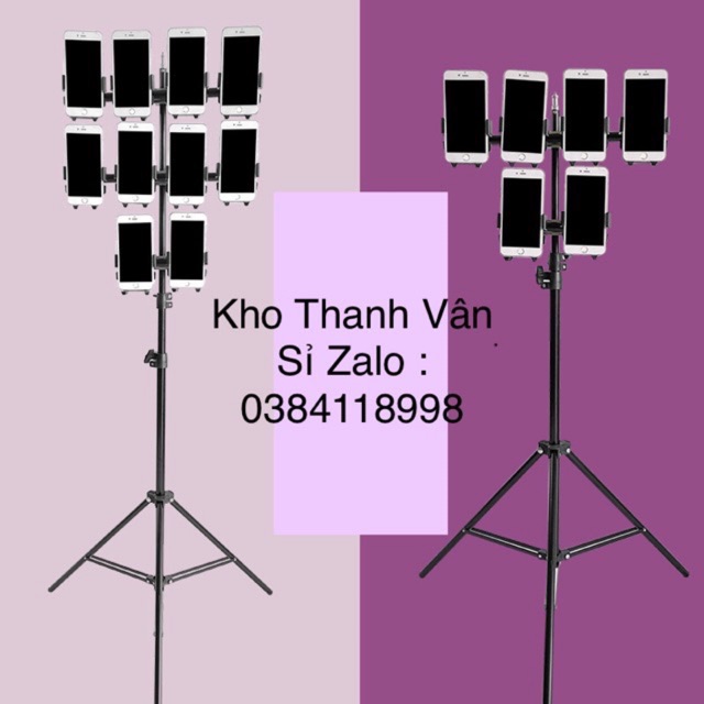 Bộ 3-4 kẹp điện thoại đèn livestream