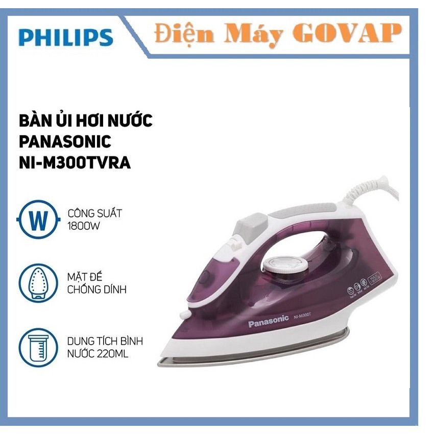 àn Ủi Hơi Nước Panasonic NI-M300TVRA - Hàng Chính Hãng - Xanh Dương