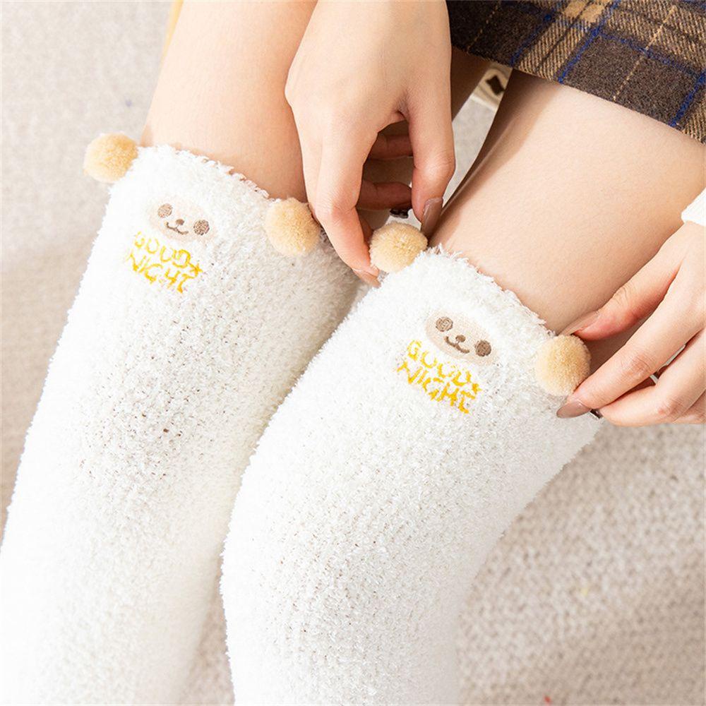 Vớ Cotton Dài Qua Gối Họa Tiết Sọc Ngang Thời Trang Dành Cho Nữ