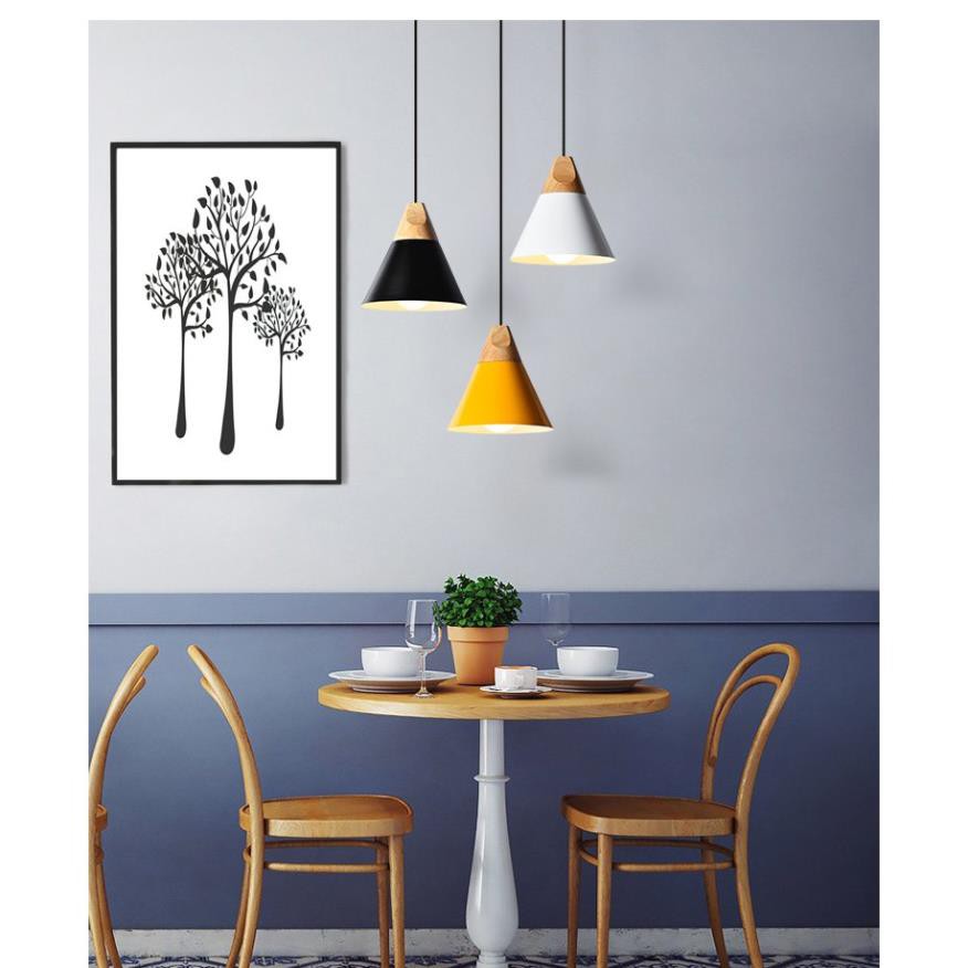 Bộ 3 đèn thả led trang trí bàn ăn, phòng khách, quán cafe, shop phong cách hiện đại