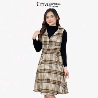 Váy gile dạ cổ vest cao cấp emvy b19