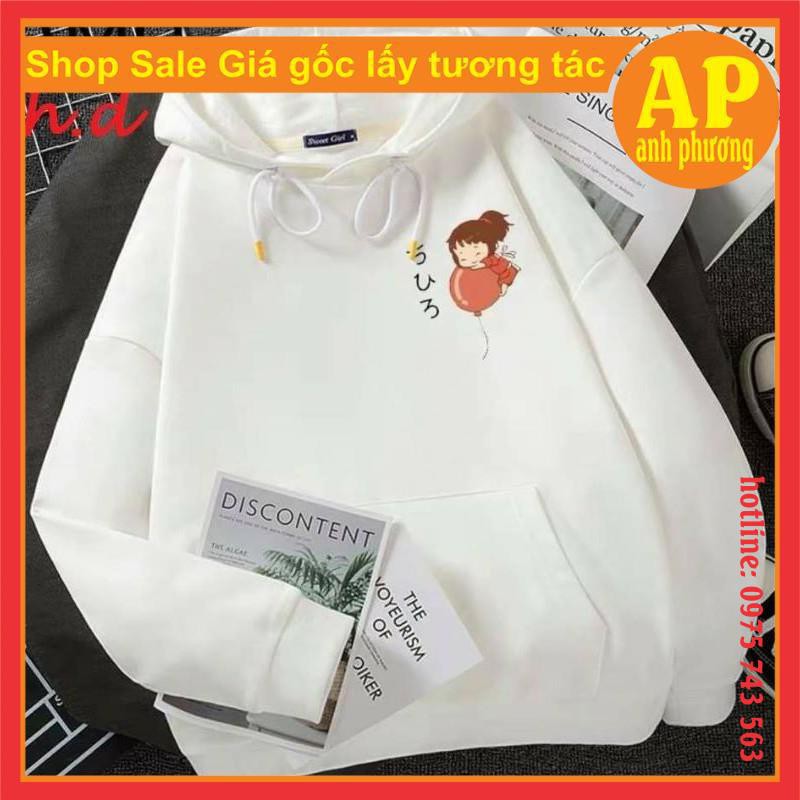 Áo hoodie cô gái thổi bóng💝Chất liệu nỉ bông💝form thụng nam nữ kiểu dáng unisex💝có túi bụng và dây rút mũ