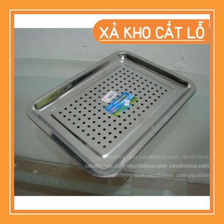 (thanh lý giá sỉ) khay inox 2 lớp để ấm chén