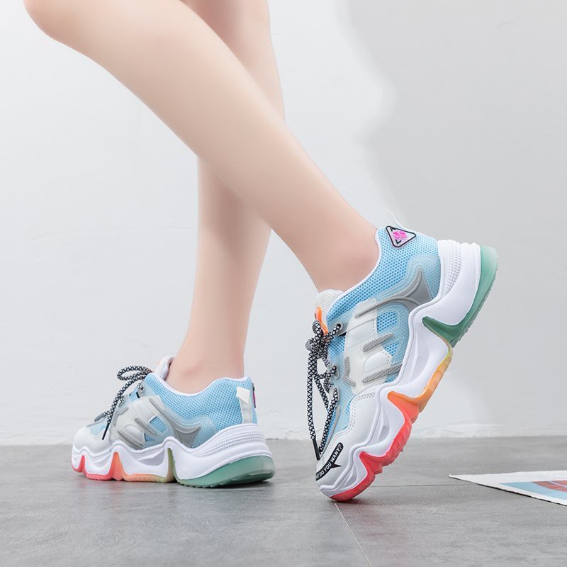 [INS Hàng Hot] Giày thể thao nữ ULzzang bản mới,💥kiểu đế hỗn hợp 3 màu gợn sóng (A9901) | BigBuy360 - bigbuy360.vn