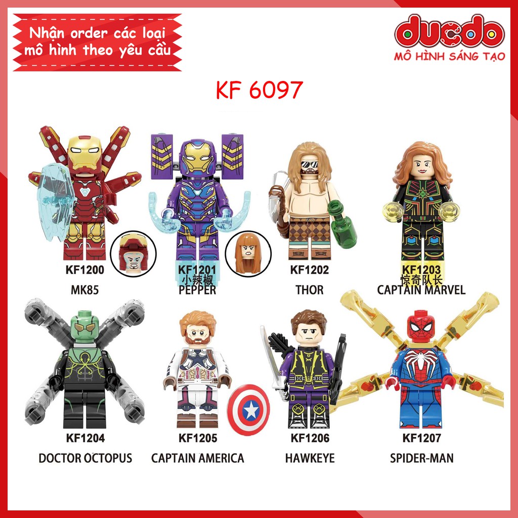 Minifigures siêu anh hùng Iron Man Octopus - Đồ chơi Lắp ghép Xếp hình Mô hình Mini EndGame Kopf KF6097