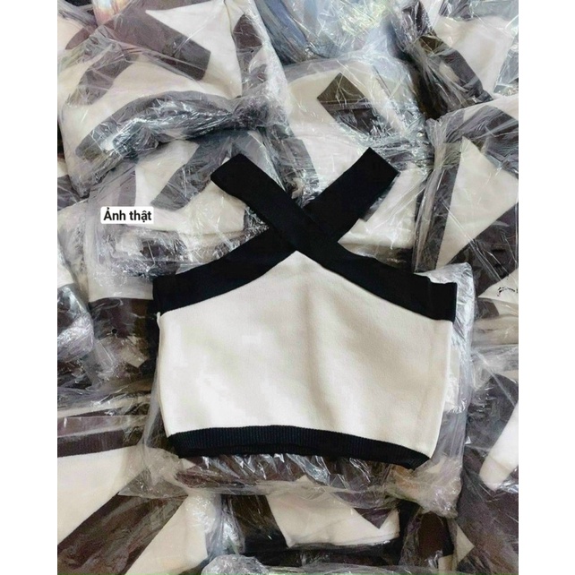 ÁO CROPTOP CHÉO DÂY SEXY