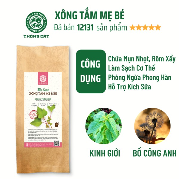 Thảo dược xông tắm mẹ và bé Đông Y Thông Cát [bảo vệ sức khỏe, an toàn tuyệt đối