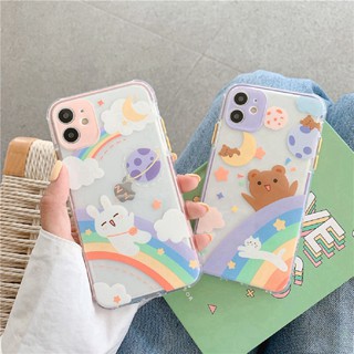 Ốp Lưng Ip ⚡ Ốp Ip Gấu Thỏ Vũ Trụ Viền Màu ⚡ iP 6/6s/6plus/7/8/7plus/8plus/x/xs/xs max/11/11promax- VipStore