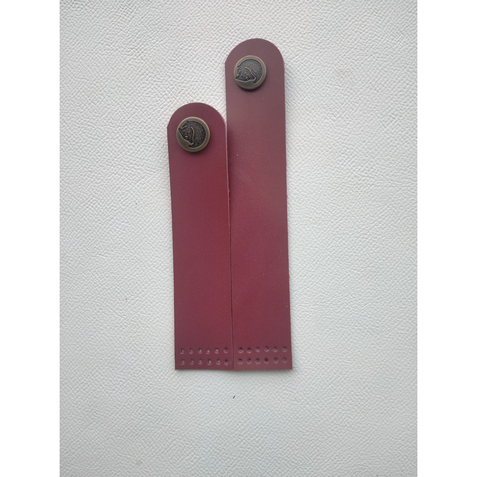 DÂY DA cài miệng túi xách handmade, khoá miệng túi cho sản phẩm thủ công