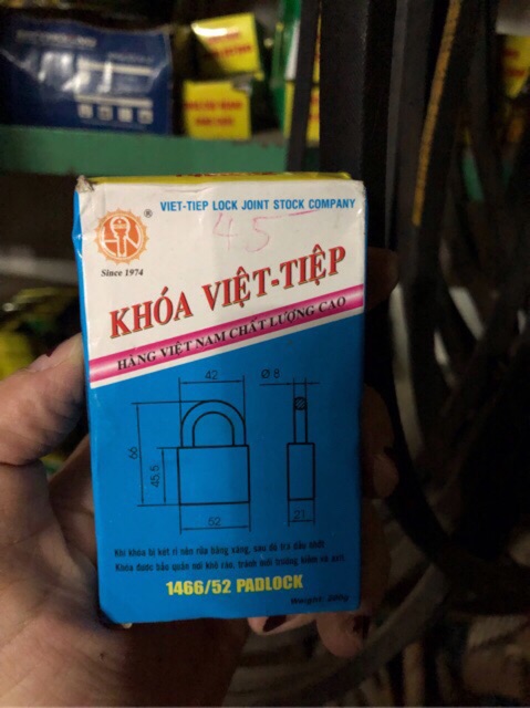 Khoá cửa Việt Tiệp gang cầu 8 1466/52