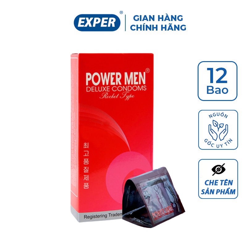 Bao cao su Power Men ROCKET, bao cao su bi gân gai lớn kéo dài thời gian quan hệ