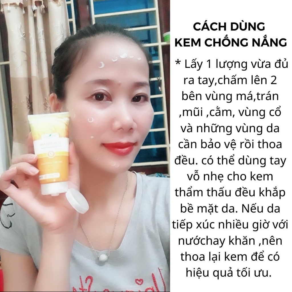 Kem Chống Nắng Sun Cream SPF 50+ BIOCOS 80g- Bảo vệ và làm trắng da,không gây bết dính,cho da khô,da dầu mụn ,da hỗn hợp