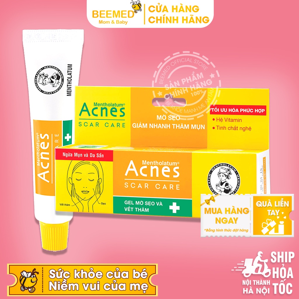 Acnes Scar Care Kem mờ thâm, liền sẹo do mụn tuýp gel 12g cho da dầu, da hỗn hợp cả nam và nữ