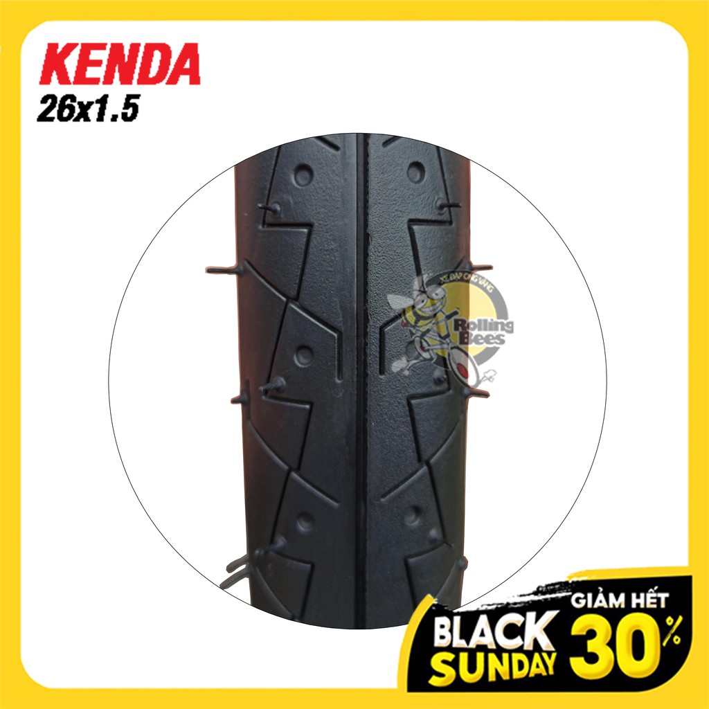 Vỏ Xe Đạp KENDA 26×1.5, Lốp Xe Đạp KENDA 26×1.5, Săm Vỏ Ruột Lốp Xe Đạp 26×1.5 – Hàng Chính Hãng