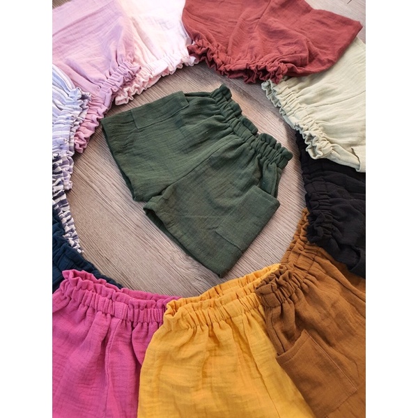 SET 5-10 QUẦN CHỤC XÔ MUSLIN MÙA HÈ 👶🏻👧🏻
