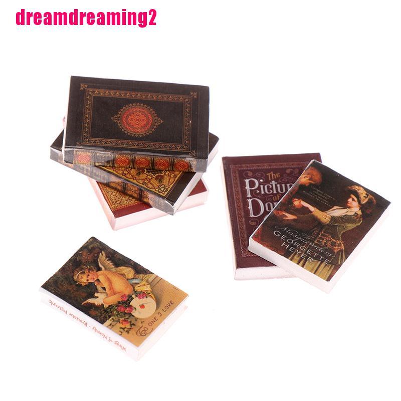 Set 6 Mô Hình Cuốn Sách Tỉ Lệ 1 / 12 Trang Trí Nhà Búp Bê