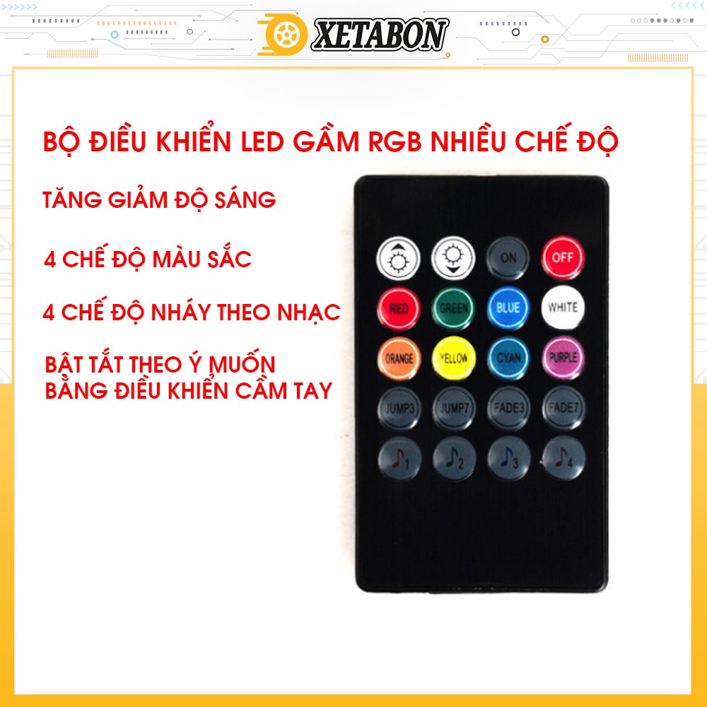  Đèn led gầm trang trí xe ô tô điều khiển từ xa chế độ nháy theo nhạc cực chất | BigBuy360 - bigbuy360.vn