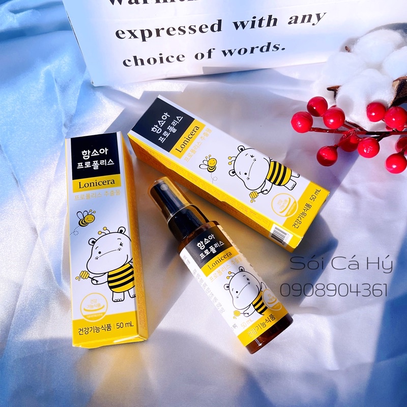 XỊT KEO ONG VÀNG Cho Bé 1 Tuổi -50Ml HÀN QUỐC Sói Cá Hý