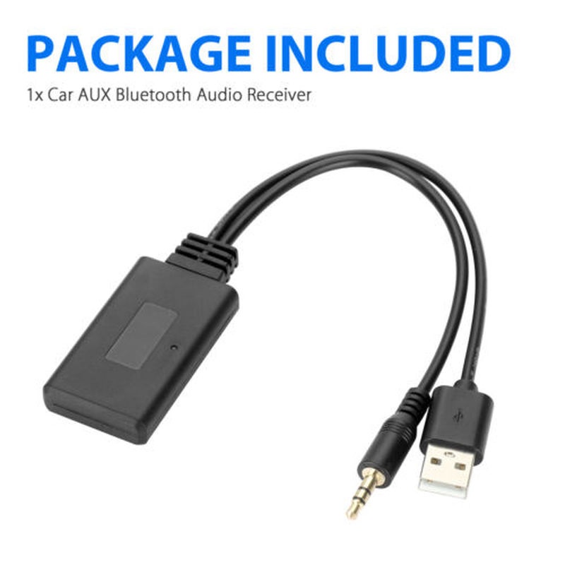 [1 Pcs Bluetooth 5.0 Receiver Adapter Wireless Adapter] [USB + 3.5mm Jack Stereo Audio For Car AUX Speaker Headphone Reciever Handsfree]